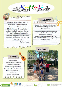Flyer des Projekts "KuMuLi". Der Flyer enthält keine zusätzlichen relevanten Informationen, die nicht weiter oben im Text aufgeführt sind. 